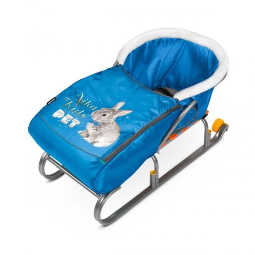 Матрасик для санок с попоной НИКА СС3-2/КР УНИВЕРСАЛ мех. отделка молния (10 шт. упак.) КРОЛИК ВАСИЛ