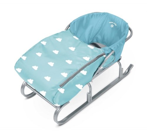 Матрасик для санок с попоной НИКА СС3/8 УНИВЕРСАЛ МОЛНИЯ С 1 СТОРОНЫ (10 шт. упак.) ОБЛАЧКА ГОЛУБОЙ