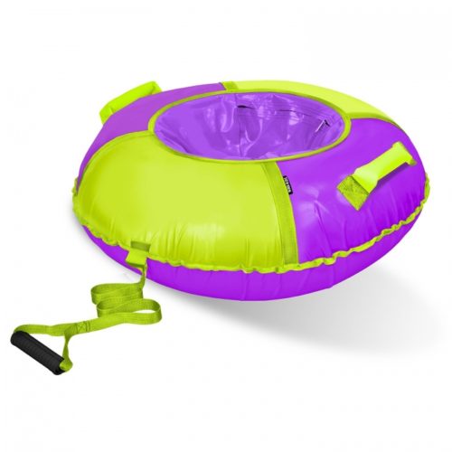 Тюбинг НИКА, ТБ1К, 110 см. (Чехол 1200 мм.) ФИОЛЕТОВЫЙ/ЛИМОННЫЙ с камерой, инд.упаковка