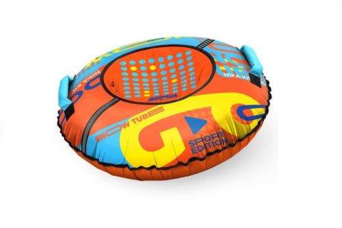 Тюбинг НИКА, ТБ8К, 110 см.(Чехол 1200 мм.) ГРАФИЧЕСКИЙ ОРАНЖЕВЫЙ с камерой, инд.упаковка