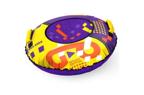 Тюбинг НИКА, ТБ8К, 110 см.(Чехол 1200 мм.) ГРАФИЧЕСКИЙ ФИОЛЕТОВЫЙ с камерой, инд.упаковка