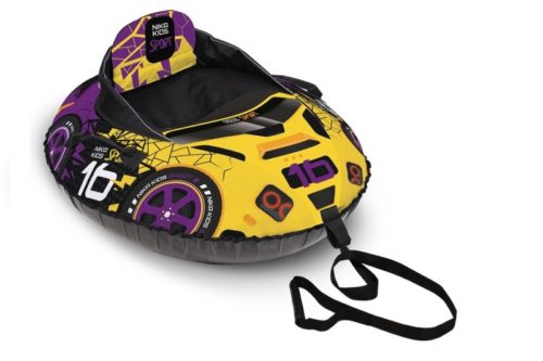 Тюбинг НИКА, ТБМ2, 078х94 см ОВАЛЬНЫЙ (Чехол 850х1037 мм.) МАШ ЖЕЛ/ФИОЛЕТ с камерой, инд.упаковка