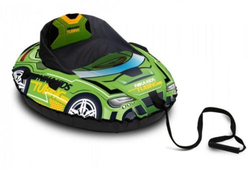 Тюбинг НИКА, ТБМ2, 078х94 см ОВАЛЬНЫЙ (Чехол 850х1037 мм.) МАШИНКА ЗЕЛЕНЫЙ с камерой, инд.упаковка