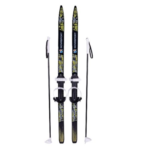 Лыжный комплект подростковый NovaSport Black с универсальным креплением